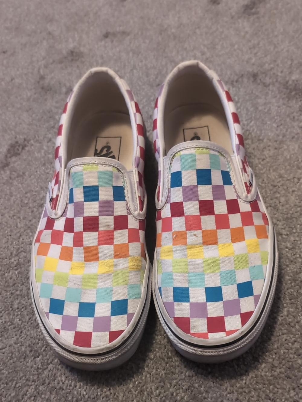 Rainbow Checkered Vans